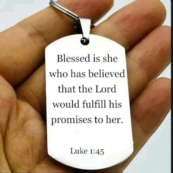 God Jesus Lord Cross Stainless Steel Keychain - Picture 1 of 1